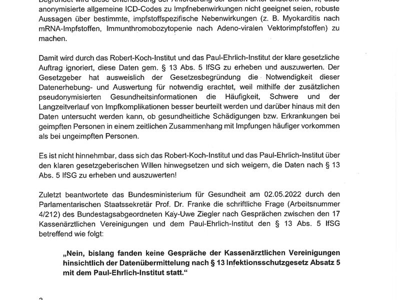 Dienstaufsichtsbeschwerde gegen RKI und Paul-Ehrlich Institut