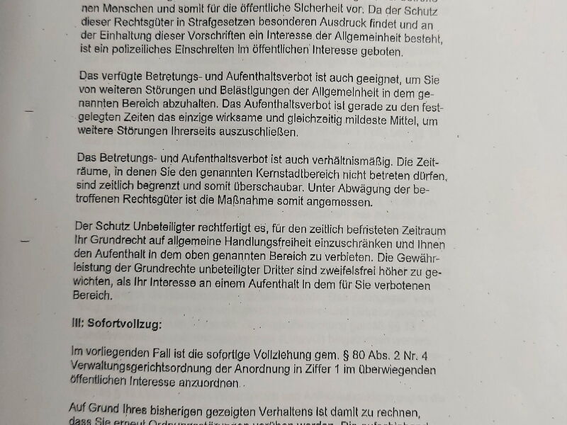 Schreiben vom 17.12.2021 der Stadt Ravensburg gegen Ralph Niemeyer.